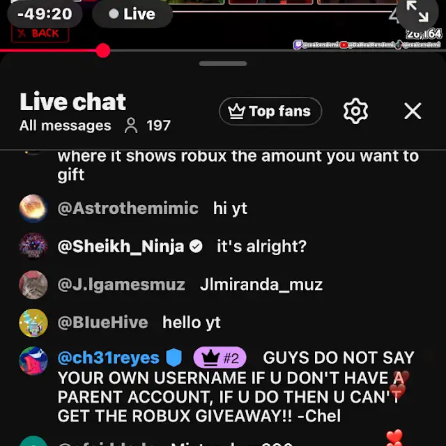 DaRealRendemi's tweet photo. Thank y’all for the most people in a stream I had!  

Unfortunately it didn’t go out as planned as the piggy devs brought out a broken update. (You can’t gift people the pass and you waste robux)  

I’m really sorry for those that couldn’t get the pass i tried my best. https://t.co/SnsYBE4C9S