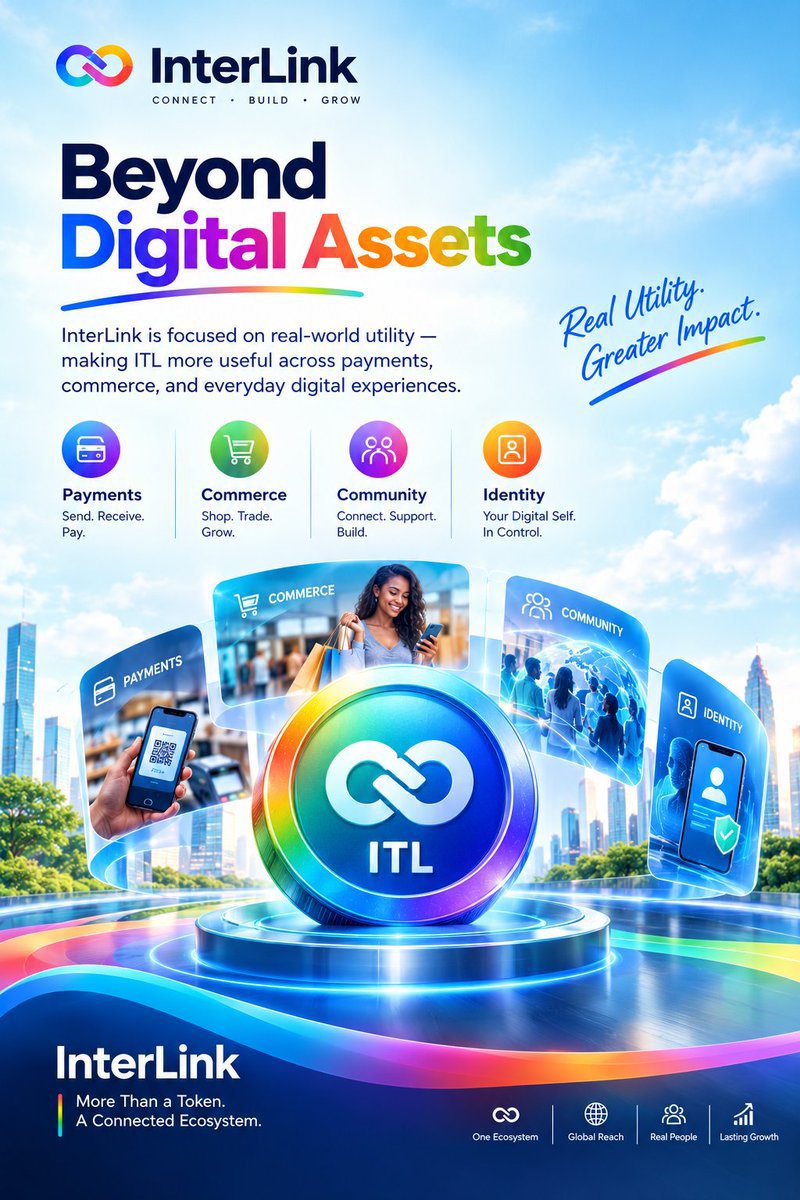 ijeomafranlk's tweet photo. 🚀 Beyond Digital Assets
InterLink is focused on real-world utility ��� making ITL more useful across payments, commerce, and everyday digital experiences.
#Interlink #ITLG #ITL https://t.co/78pHGtZo8c