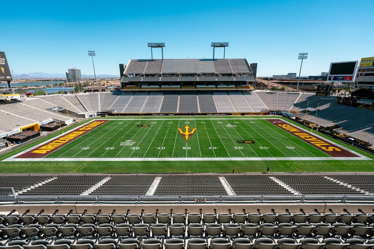 ASUFootball's tweet photo. The stage is ready 🏟️ https://t.co/G01iWQNC6x