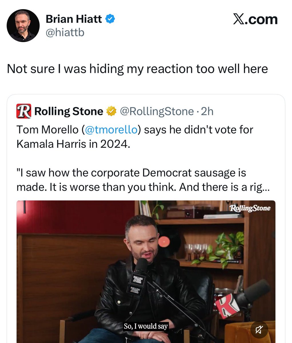 rdassaly's tweet photo. Got blocked by the Rolling Stone guy for pointing out that one of America’s most influential public intellectuals has articulated a reasonable explanation for why many people did not vote for Kamala Harris because of her complicity in genocide. https://t.co/G1eaiy3dHw