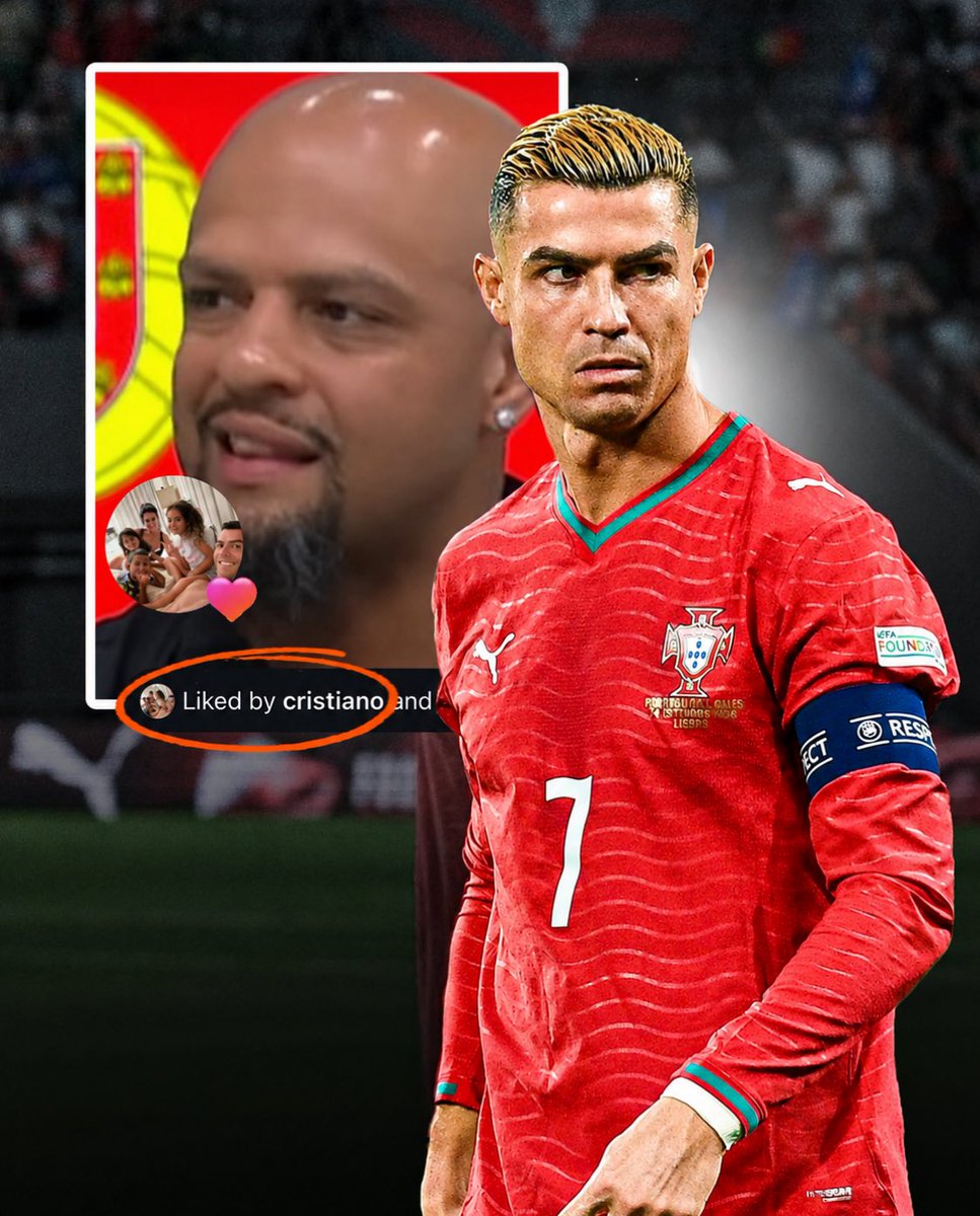 Asquare_CFC's tweet photo. Cristiano Ronaldo liked a post of Felipe Melo defending him 👀👊

The Brazilian says none of Portugal’s players come close to CR7’s level, and that they don’t treat their captain like Argentina’s treat Messi 🤯 https://t.co/Kxwpqc3v53