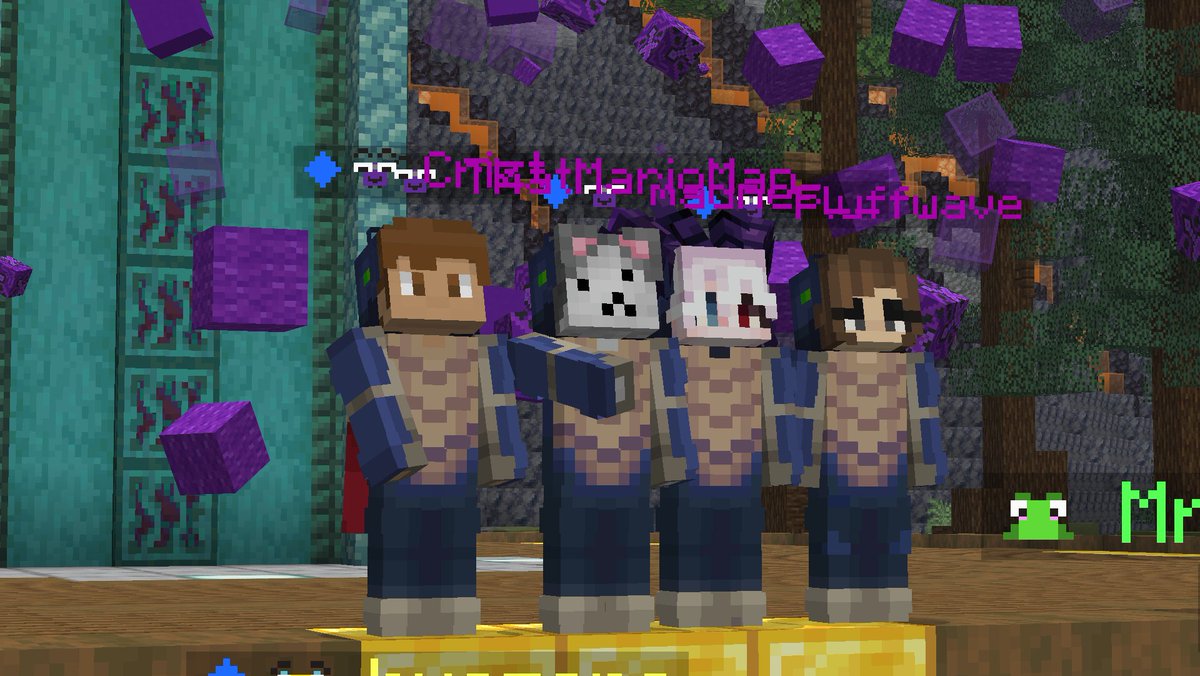 Fluffwave's tweet photo. Just won a minecraft event with my homies. I can die peacefully. https://t.co/8jZKCIMmb1