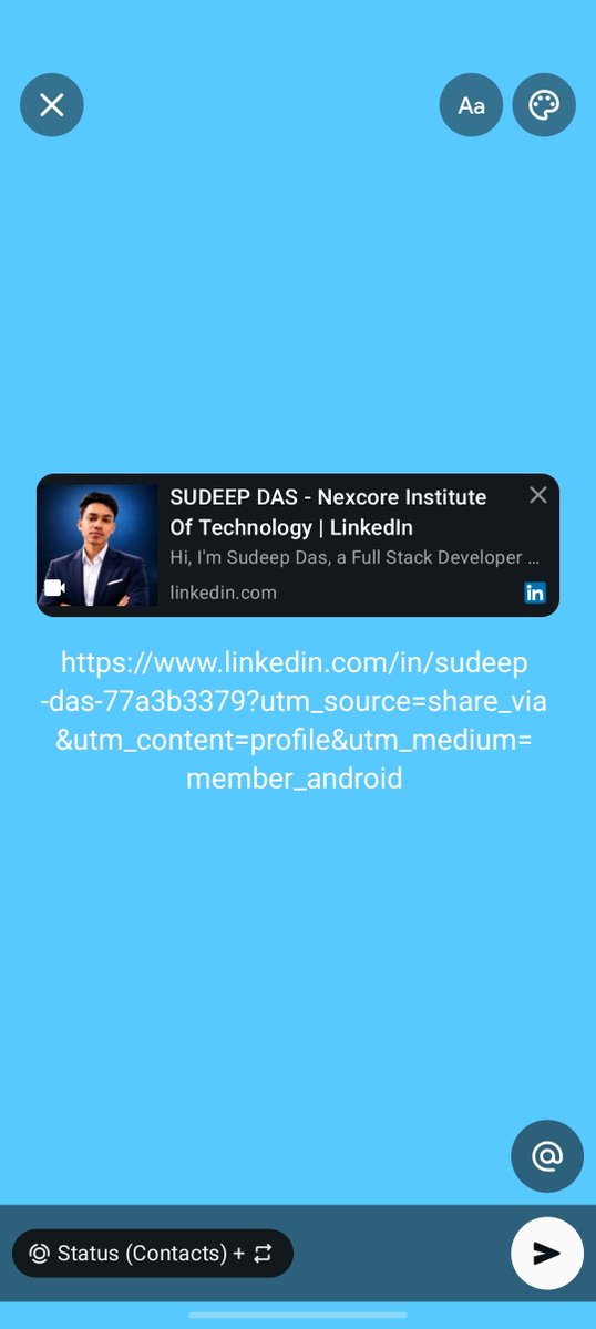 Sudeepdas0's tweet photo. @Arattai Link previews aren't working at all — every link I paste shows as plain text, no preview card. Same links preview fine in WhatsApp, so it's not site-specific. Screenshot attached, and I've DM'd you too — please check and reply in DM. https://t.co/Qlk8sCHfl2