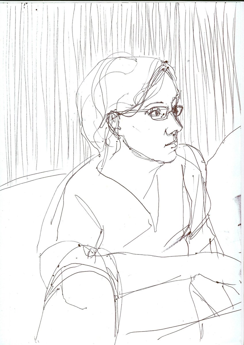mimulus_fly's tweet photo. Pen portrait 
#sketch #pen_drawing https://t.co/Tj1BhuFZqX