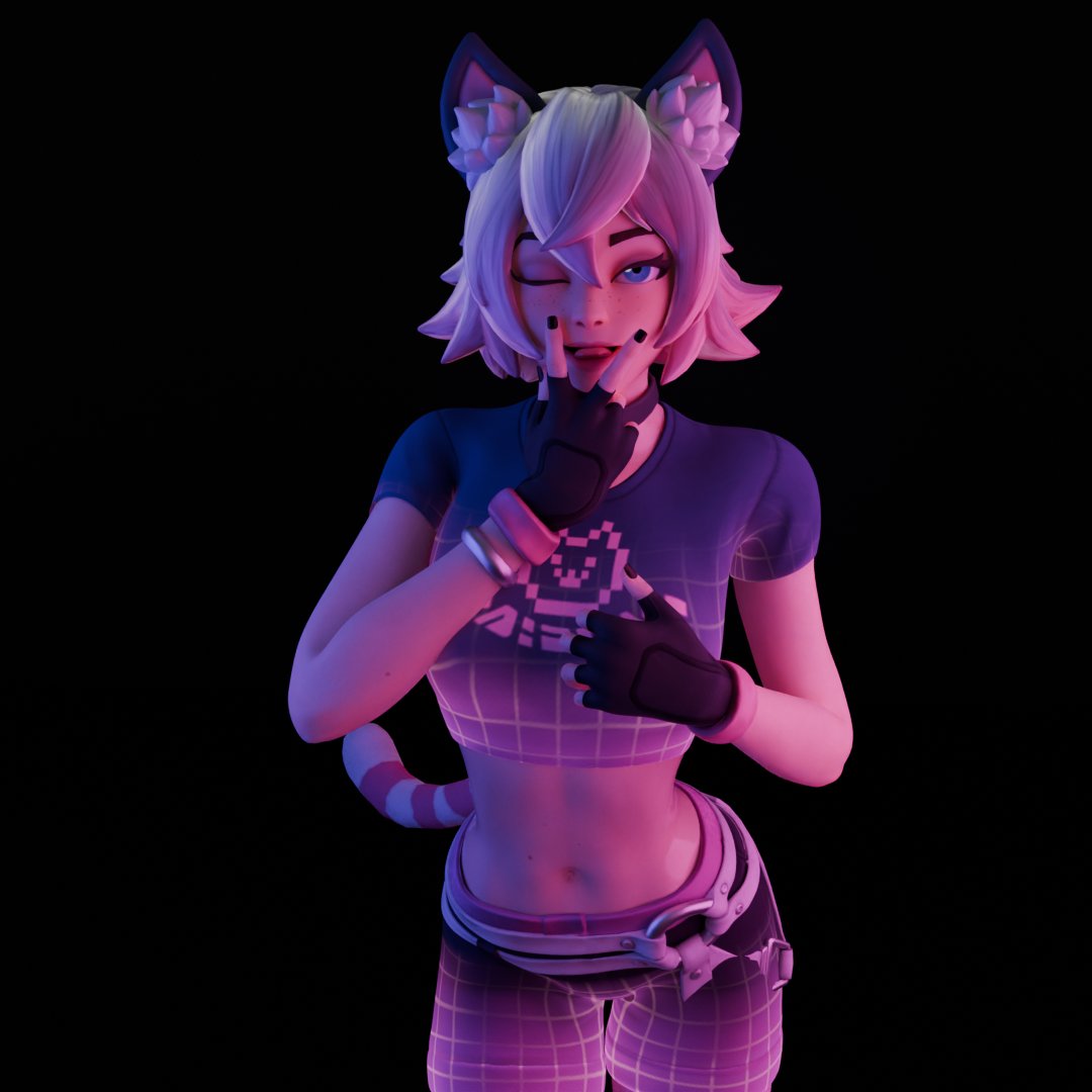 YK3D45's tweet photo. 🩷Cat Glitch Render <3🤍 https://t.co/vj4SM6G8cn