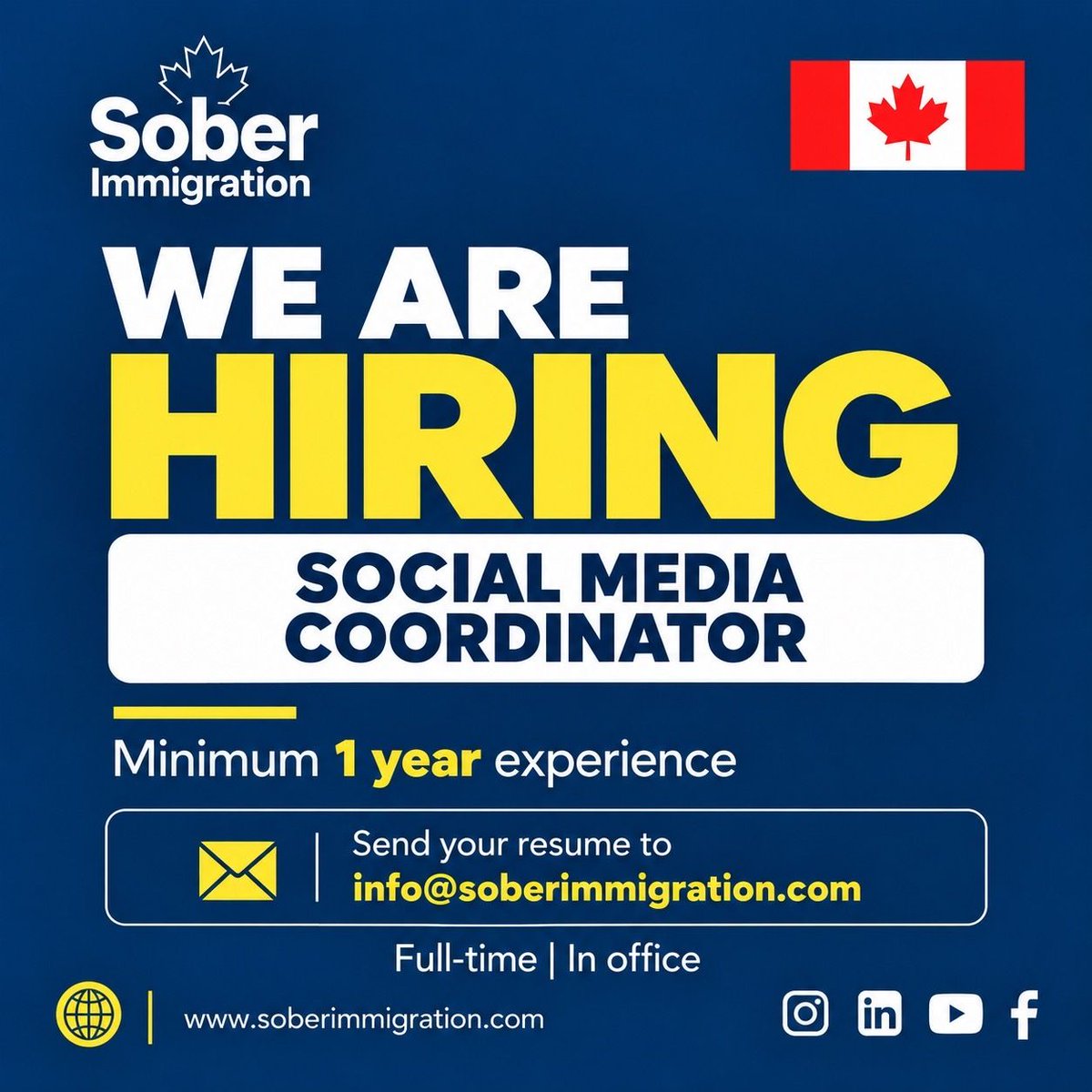 soberimmigrate's tweet photo. 🚨 URGENT HIRING!
📩 Send your resume today: info@soberimmigration.com
#UrgentHiring #HiringNow #WeAreHiring #JobOpening #FullTimeJobs https://t.co/RhhdbFTFME