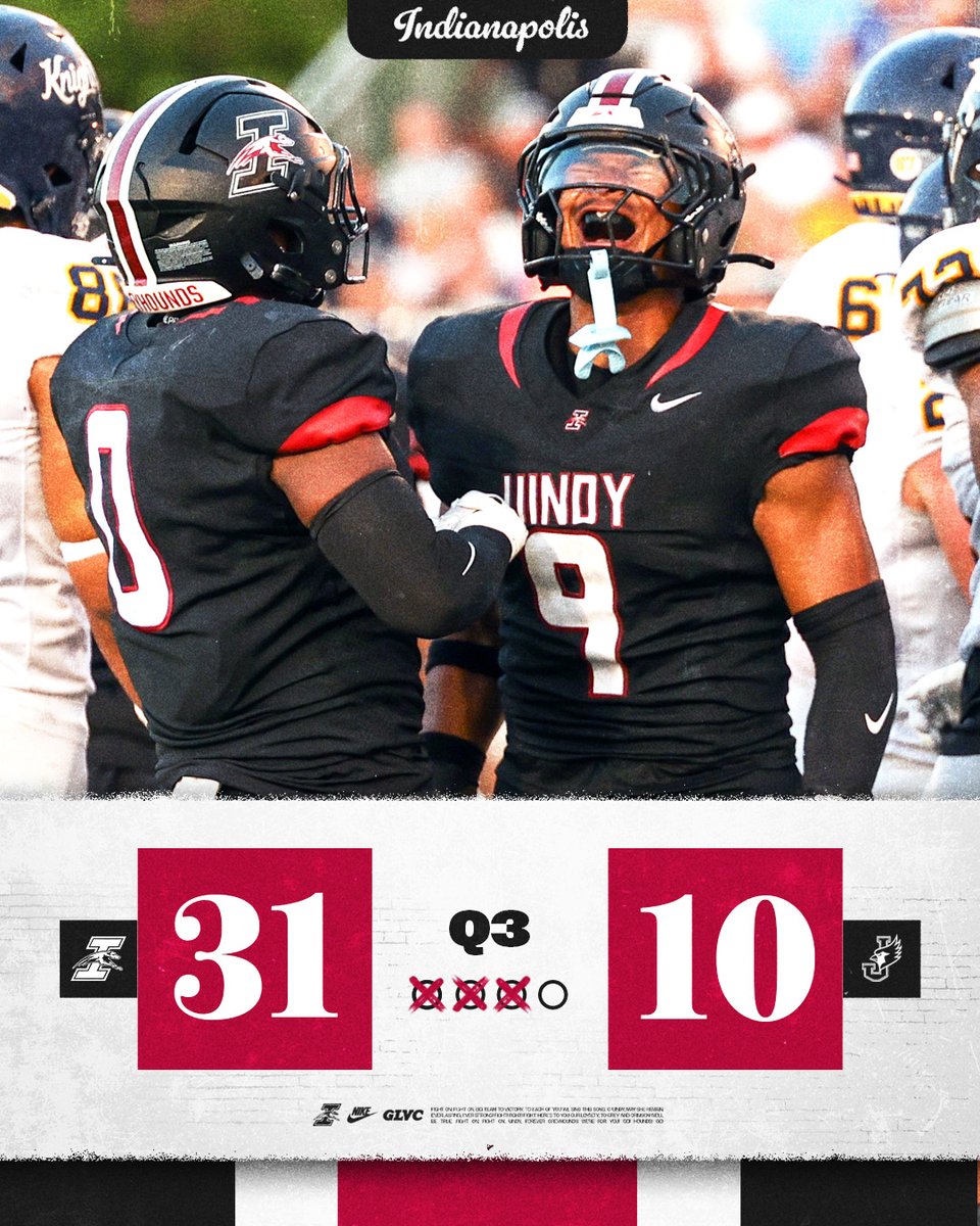UIndyFB's tweet photo. Three quarters in the books. Hounds lead!

#TogetherWeWin x #GoHounds https://t.co/5G2WYQ0A4w