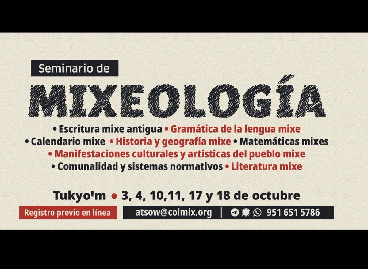 YasnayaEG's tweet photo. Hoy comenzamos el seminario de Mixeología, historia, lengua y cultura del pueblo mixe. De mixes a mixes: https://t.co/WrJeitBtK9