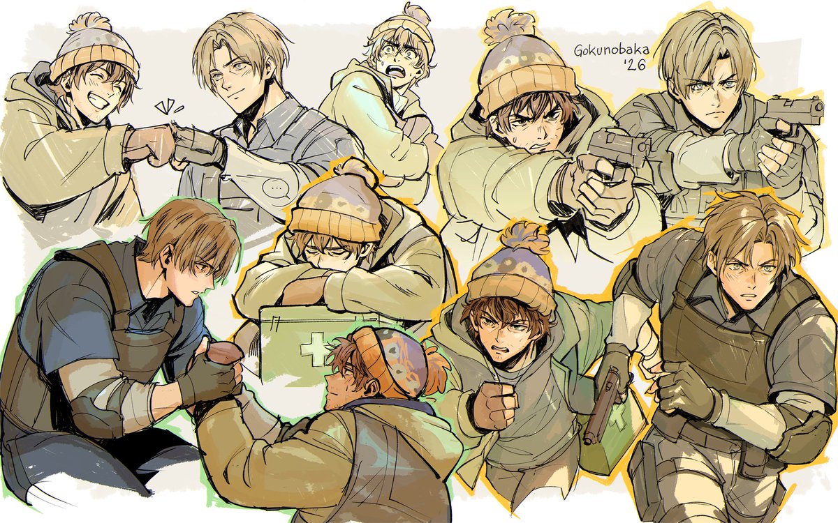 gokunobaka's tweet photo. Ok I need to focus on actual work now or i'll be in trouble XD AU Buddies ;v;

#ResidentEvilㅤ #REBFun   #residentevilmovie📷 #leonkennedy https://t.co/bz1RrY4l04