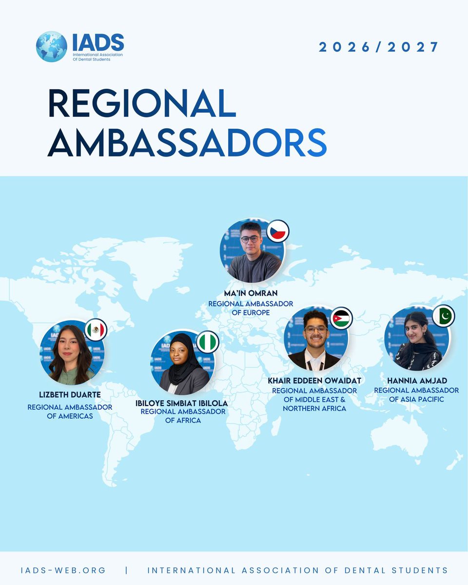 NadsNg's tweet photo. HISTORY MADE!

Congratulations to Her Excellency Ibiloye Simbiat Ibilola, who has been elected Regional Ambassador of Africa for the International Association of Dental Students (IADS) for the 2026/2027 term.

She is the first Nigerian ever elected into IADS leadership. https://t.co/PZKrT7lfWr