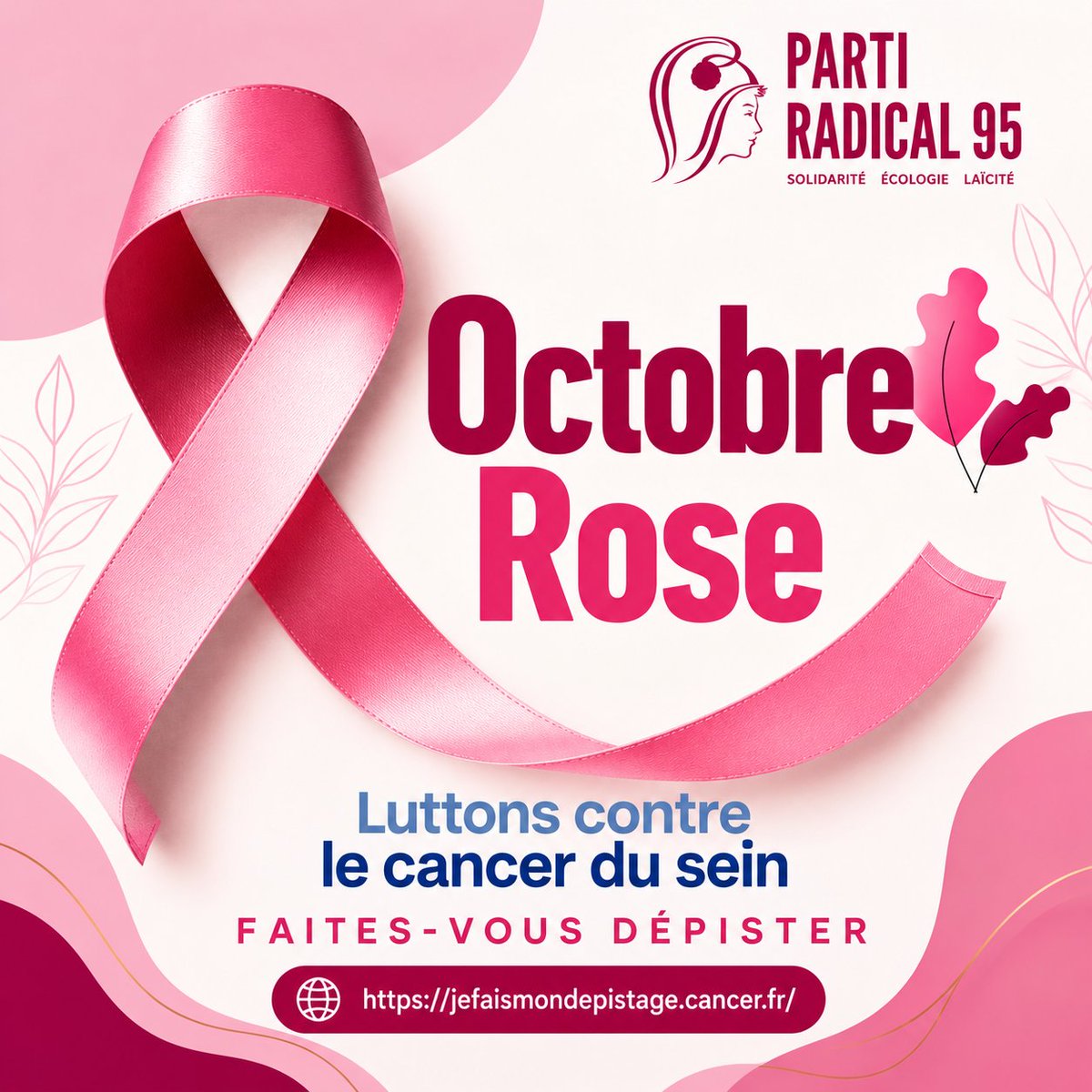 PatriciaFidi's tweet photo. 🎀 Octobre Rose | Parti Radical 95
Prévention, information, dépistage : mobilisons-nous contre le cancer du sein. 💗
👉 https://t.co/FMZo4dl3Si
#OctobreRose #Dépistage #PartiRadical95 https://t.co/YwWgOZvOQn