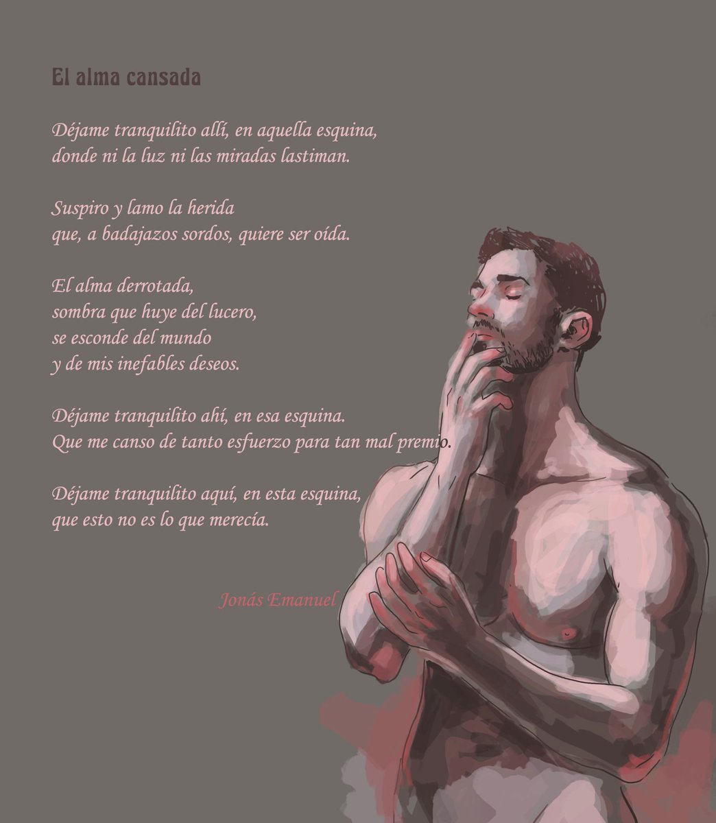 JonasEmanuel015's tweet photo. El alma cansada

#poesia #poema #divagaciones #jonasemanuel #gay #dedeo #ilustracion #noia 

Se nota que ayer fui a ver #Labolanegra https://t.co/kq1rpl9HD8