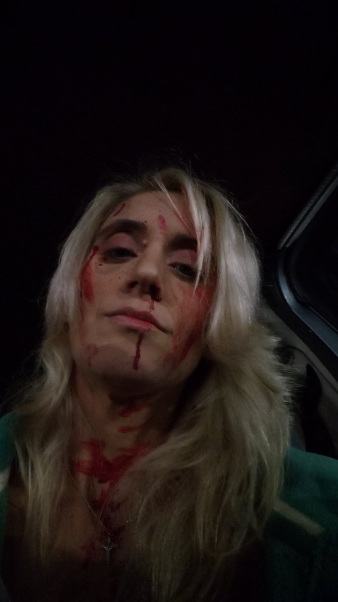 TeaGothgoddess's tweet photo. Beaten and bloodied, just the way we like it in spooky season. . . I think a few people at the service station might've gotten a shock, but I can't wait to see the results from this Halloween shoot!
Now it's shower and chill time, very much needed after two shoots in a row https://t.co/ez8ek02uVn