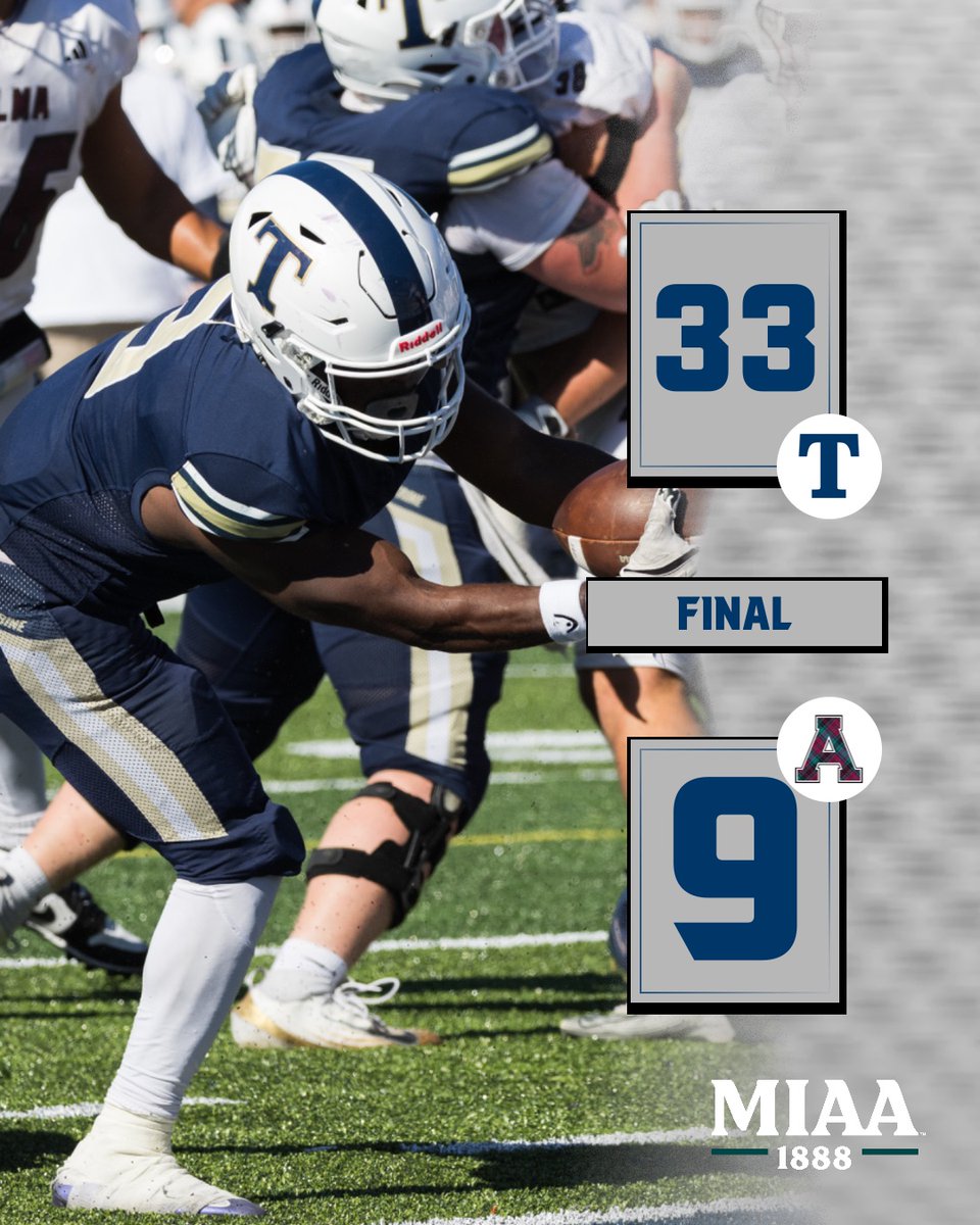 TrineAthletics's tweet photo. THUNDER WIN! The Thunder's offensive attack proves to be too much against the Alma defense in route to a Homecoming victory!

#TrineNation | #GoThunder https://t.co/1ojCStoinm