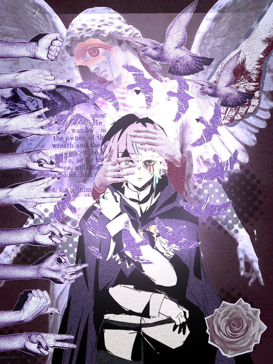 xnhxfdsl74's tweet photo. “Soul and shadow intertwine and coexist”

初めてこの絵を描いてみましたね…… https://t.co/z4pcax1DqR
