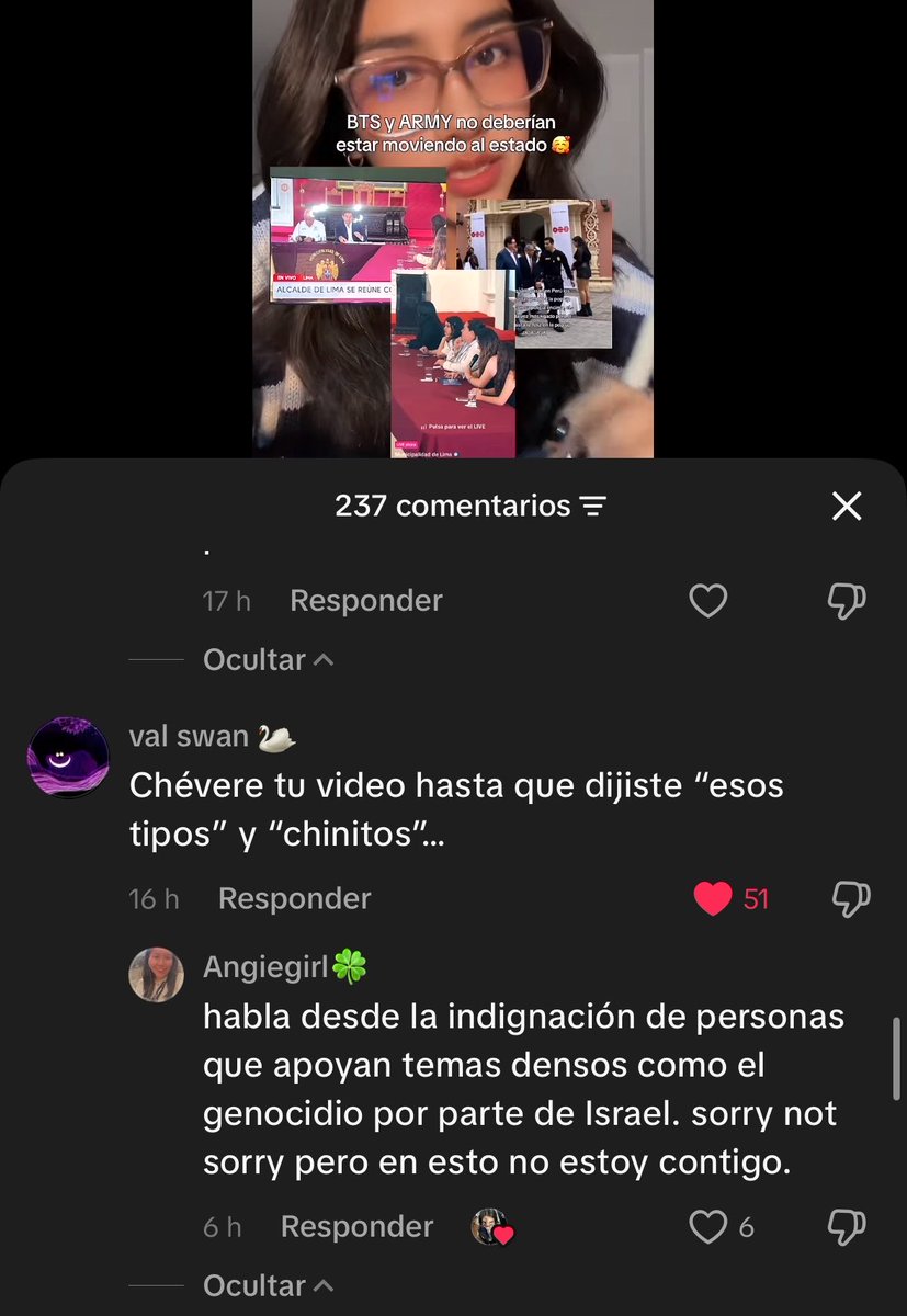 cypherlovs's tweet photo. Culpan a las armys diciendo q somos ‘privilegiadas' por pedir seguridad durante el concierto para todos, pero se olvidan el apoyo a movimientos y donaciones para el país. Y esta chica diciéndoles 'estos tipos' o 'chinitos', más salido a su odio al grupo que una reflexión real https://t.co/ocCJtPPYqe