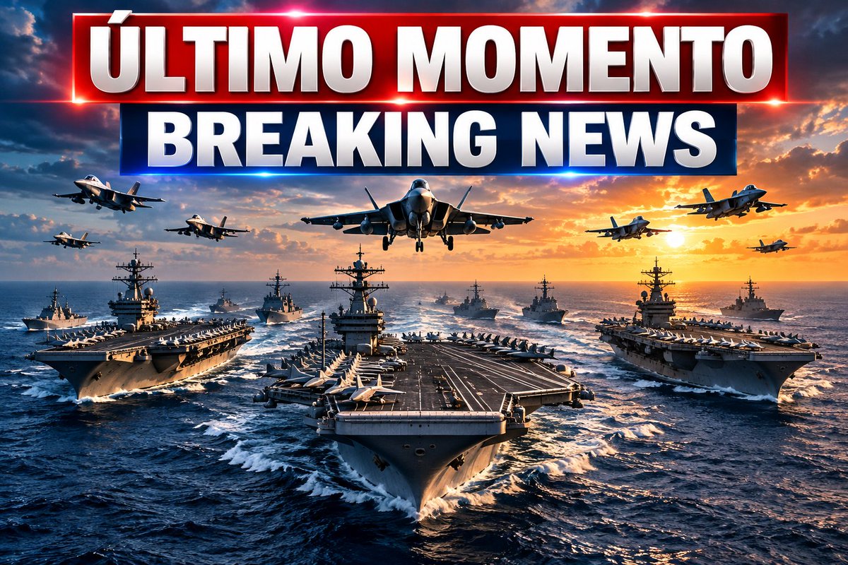 SaladeNoticiaIA's tweet photo. ÚLTIMO MOMENTO
ESTADOS UNIDOS ENVÍA UN TERCER PORTAAVIONES Y HASTA 10.000 EFECTIVOS MÁS A ORIENTE MEDIO

BREAKING NEWS
UNITED STATES SENDS THIRD AIRCRAFT CARRIER AND UP TO 10,000 MORE PERSONNEL TO THE MIDDLE EAST

#usa #iran #orientemedio #trump #war https://t.co/Lv7lB6AwMM