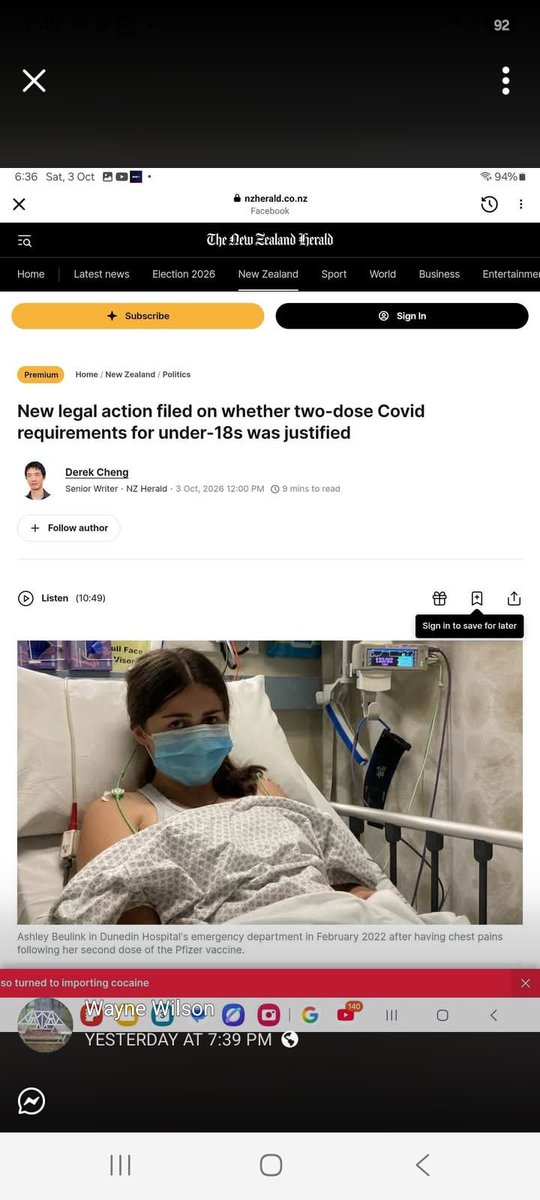 WayneWi70815642's tweet photo. @tauhenare Labour facing legal action for withholding the Mycarditis risk from the covid vaccine for young New Zealanders.  This is human rights issues for labour https://t.co/D4FJvELUhY