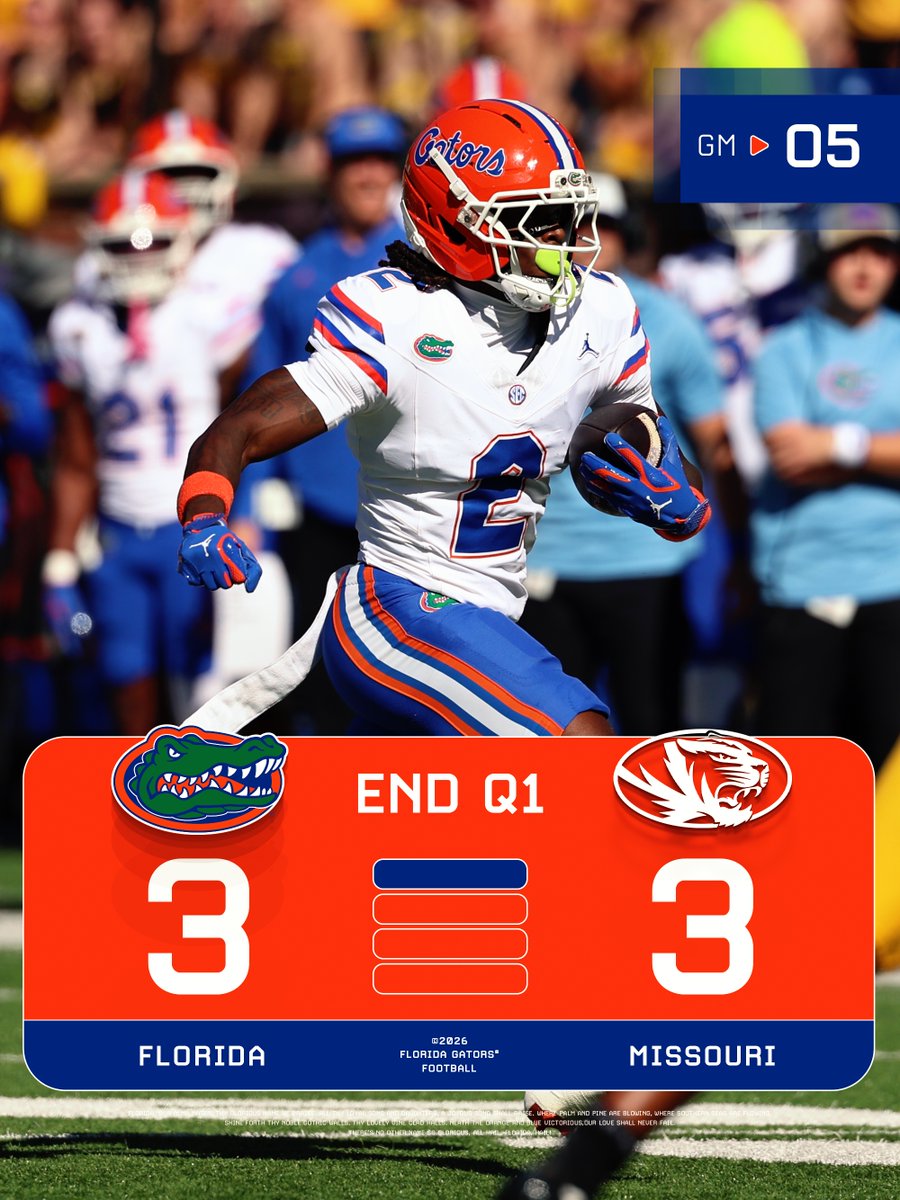 GatorsFB's tweet photo. After one https://t.co/0LW86vB9k2
