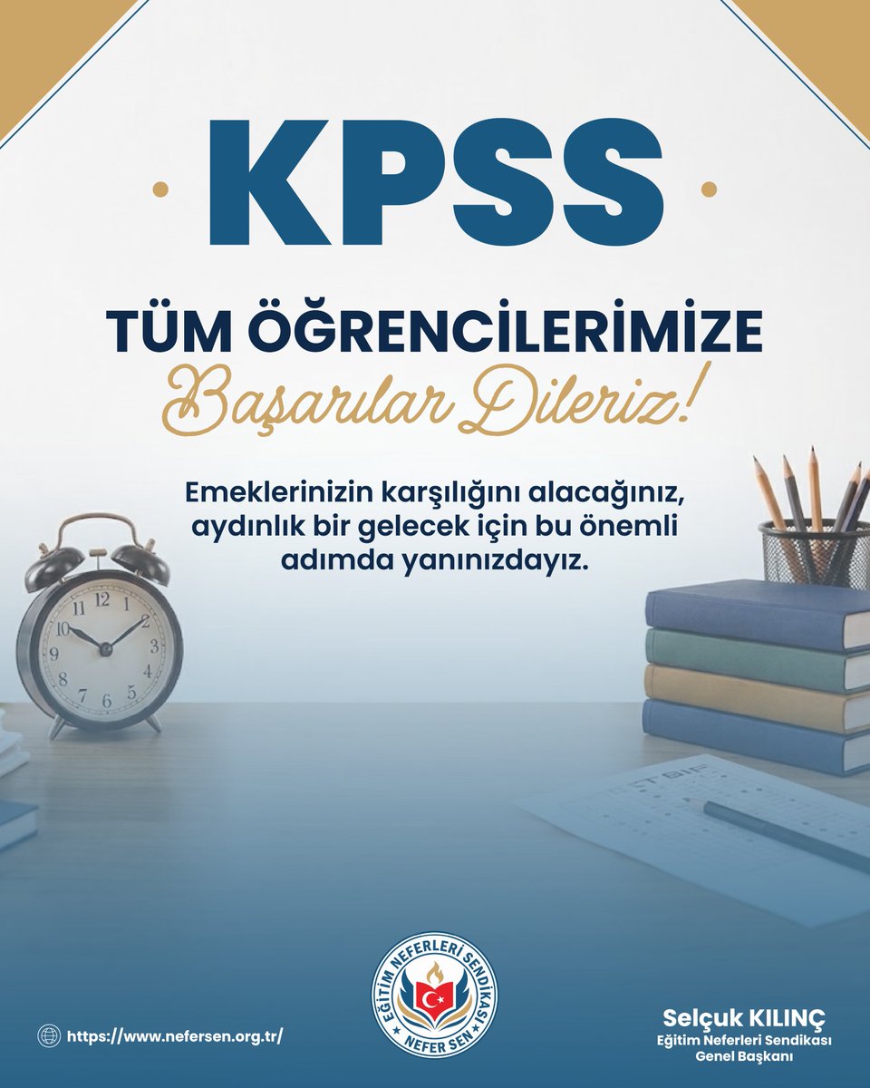 nefersendika's tweet photo. 📚 KPSS’ye girecek tüm öğrencilerimize başarılar diliyoruz!
Emeklerinizin karşılığını alacağınız, aydınlık bir gelecek için çıktığınız bu yolda yanınızdayız. Başarılar! 🇹🇷
#KPSS #KPSS2026 #MEB #YÖK #ÖSYM #NeferSen https://t.co/2vu9tTw15d
