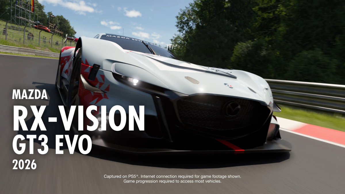 DigitRacing's tweet photo. Big night for GT7 at the World Series in Singapore.  Spec IV Part 1 arrives 15 October with Sportsland SUGO and six new cars, including the Ferrari F355 and the Mazda RX-Vision GT3 Evo.

https://t.co/CvDHIulzKv

Thrustmaster joins the GT World Series and reveals the T-GT III: direct drive plus load-cell pedals, due before Christmas.
https://t.co/ci5Gq0KDgB