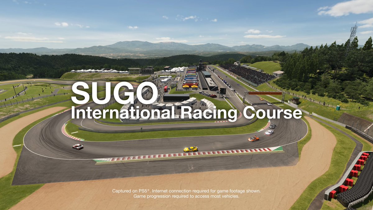 DigitRacing's tweet photo. Big night for GT7 at the World Series in Singapore.  Spec IV Part 1 arrives 15 October with Sportsland SUGO and six new cars, including the Ferrari F355 and the Mazda RX-Vision GT3 Evo.

https://t.co/CvDHIulzKv

Thrustmaster joins the GT World Series and reveals the T-GT III: direct drive plus load-cell pedals, due before Christmas.
https://t.co/ci5Gq0KDgB