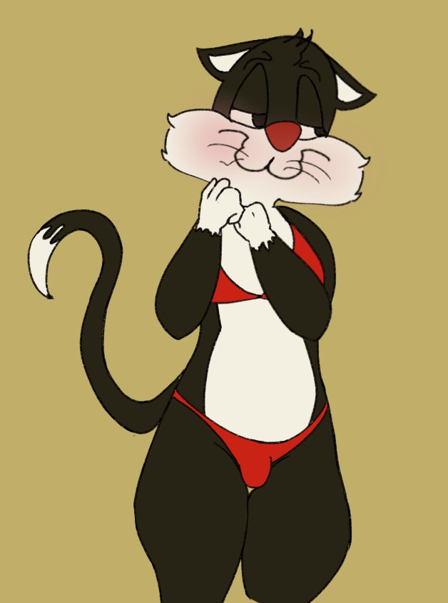Kennedy_chan090's tweet photo. Es la primera ves que dibujo tipo furro   y aquí la referencia (le cambie el aufit para que se vea mas sabroso Muejejejeje)  #silvestre #arte #looneytunes https://t.co/42FvGAw6EF