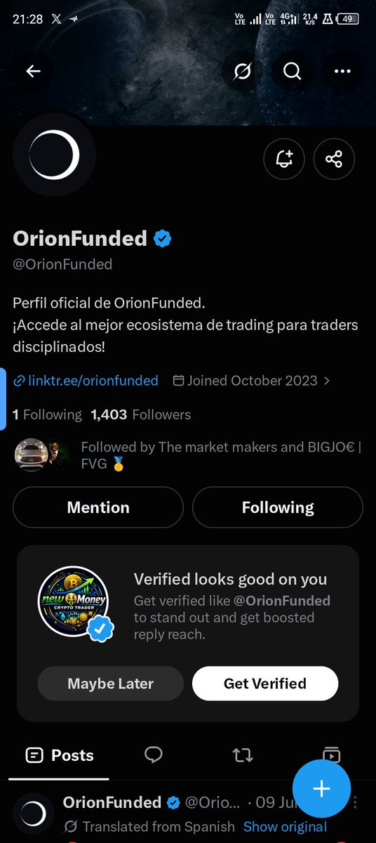 Newmoney010's tweet photo. @Soja4508 @OrionFunded @OrionAffiliates @Orionfundedcom All is done ✅ https://t.co/omD151Z3l6