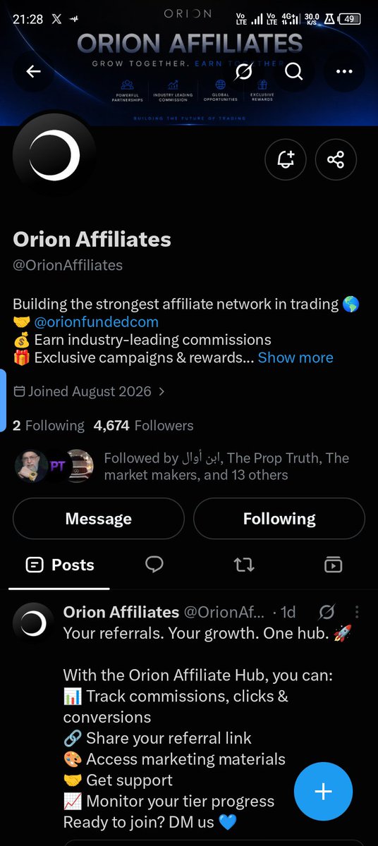 Newmoney010's tweet photo. @Soja4508 @OrionFunded @OrionAffiliates @Orionfundedcom All is done ✅ https://t.co/omD151Z3l6