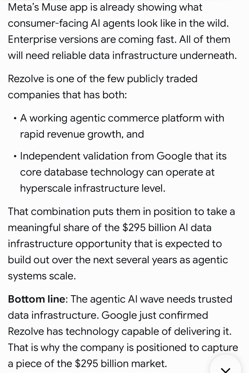 RichardESPR's tweet photo. @b_brito $RZLV Miles. I invested $4.5 million recently. Love the $GOOG validation, tech analyst friend bought the stock, his track record goes back 10 years with 100% success on all his investments. Do your DD https://t.co/AgE5gWz19T