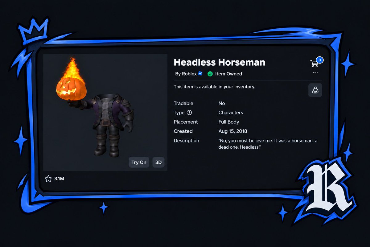 Robloxian_Times's tweet photo. Congrats to the winner! We just hit 2,000 followers 🫶🥺 so we decided to give away ONE MORE Headless Horseman to celebrate...

Don't worry if you didn't win or missed the last one we're doing it all again! but make sure to follow these rules:

🔪 Like + Repost
👻 Follow us
🖤 Drop your username
🎃 Tag 3 friends
⏳ Ends in 3 days!

Good luck! 🖤

#Roblox #RobloxHeadless #HeadlessHorseman #Giveaway
