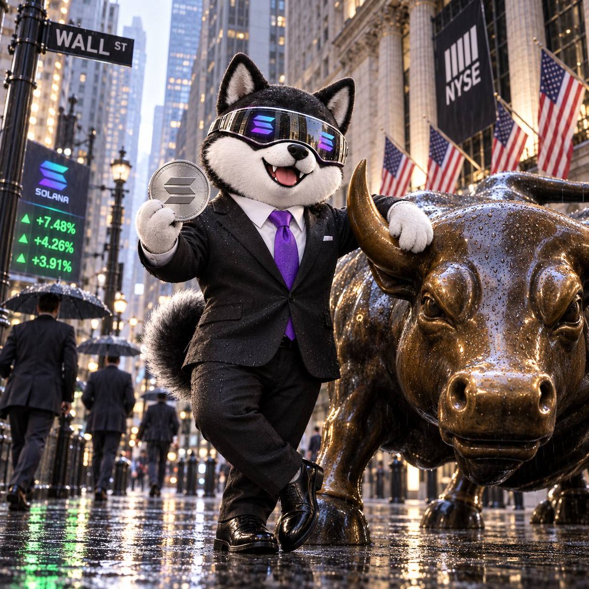 BlackRock_Inu's tweet photo. Dressed for Wall Street.  Built for the trenches. 

The suit stays on. https://t.co/t2okqvIe9P
