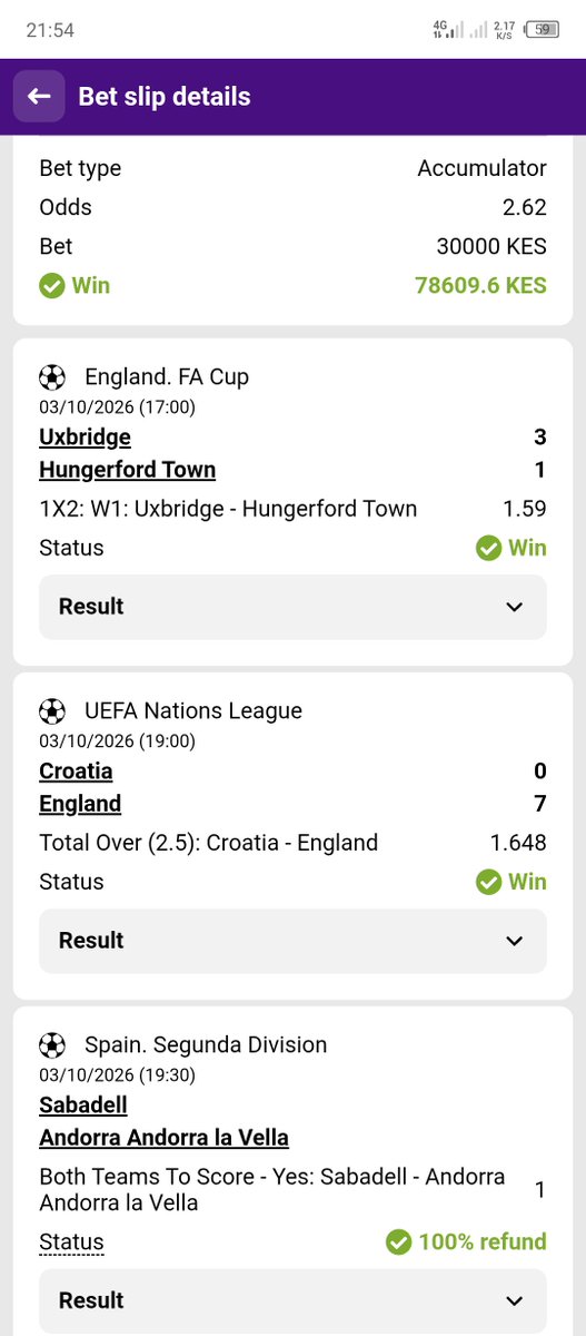 princejonah254's tweet photo. Boooom 💥💥💥 
78k in it
A refund for one game which was posted 
Congratulations if you placed https://t.co/kH6w708MLu