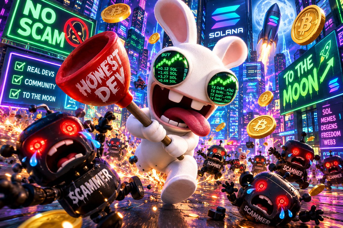 Rabbid_solana's tweet photo. Rug pulls? Scams? Boring concepts and execution? That’s not us.
We want to move to a DEX, and then to Raydium. Help us make it happen!

We also have our own website—please take a look!

https://t.co/EtSOyv0PrU

#Sol solana:So11111111111111111111111111111111111111112 https://t.co/SpNiSlwHAW