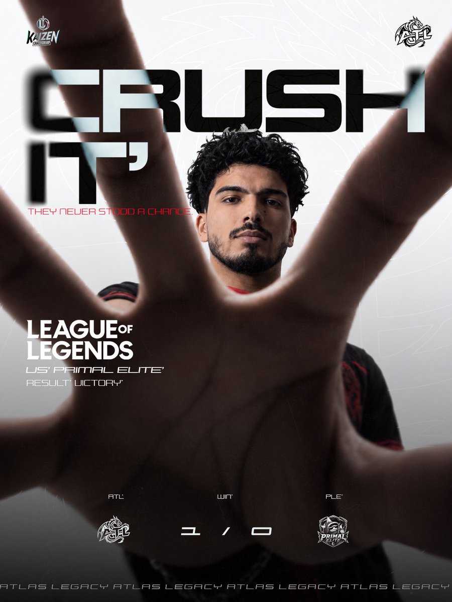 AtlasLegacy_gg's tweet photo. 🐉🏆 ATLAS LEGACY — VICTORY!

انتصار جديد للـ Legacy! 🔥🇩🇿
تمكّن فريقنا من حسم المواجهة أمام Primal Elite ضمن منافسات Kaizen League. ⚔️

GGs إلى Primal Elite 🤝
لكن اليوم… الـLegacy تنتصر! 🐉

🏆 KAIZEN LEAGUE — LEAGUE OF LEGENDS
⚔️ ATLAS LEGACY 1 — 0 PRIMAL ELITE https://t.co/jrXPMTldEr