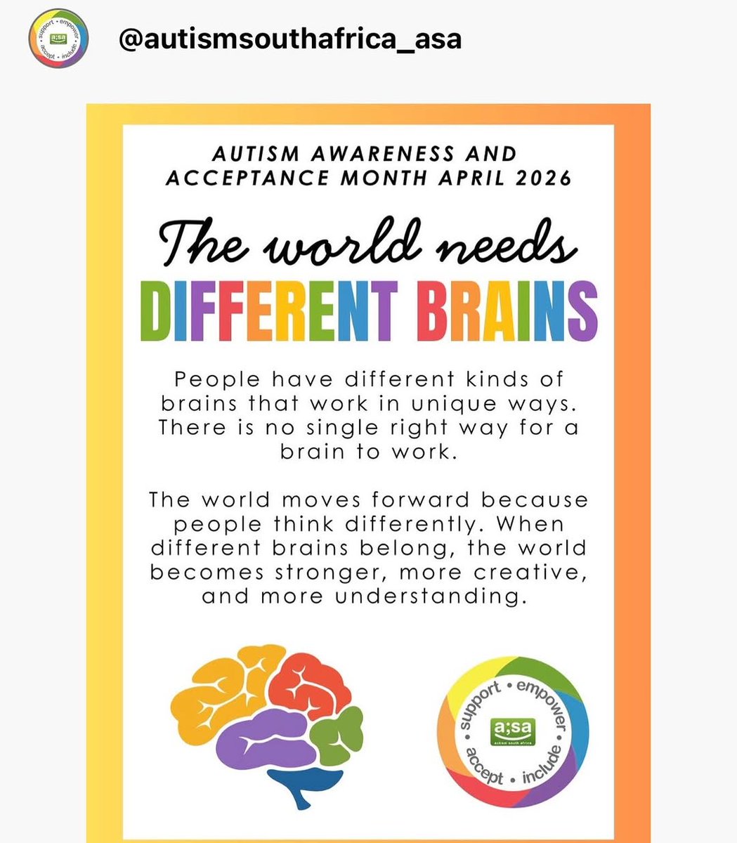 rivera_vio59709's tweet photo. In April, we observe , also known as . Awareness of the autism spectrum is crucial, leading to acceptance and inclusion. Each person is different and has unique thought processes. Amplifying the voices of those affected by autism and fostering a more... https://t.co/KsczACQXcb