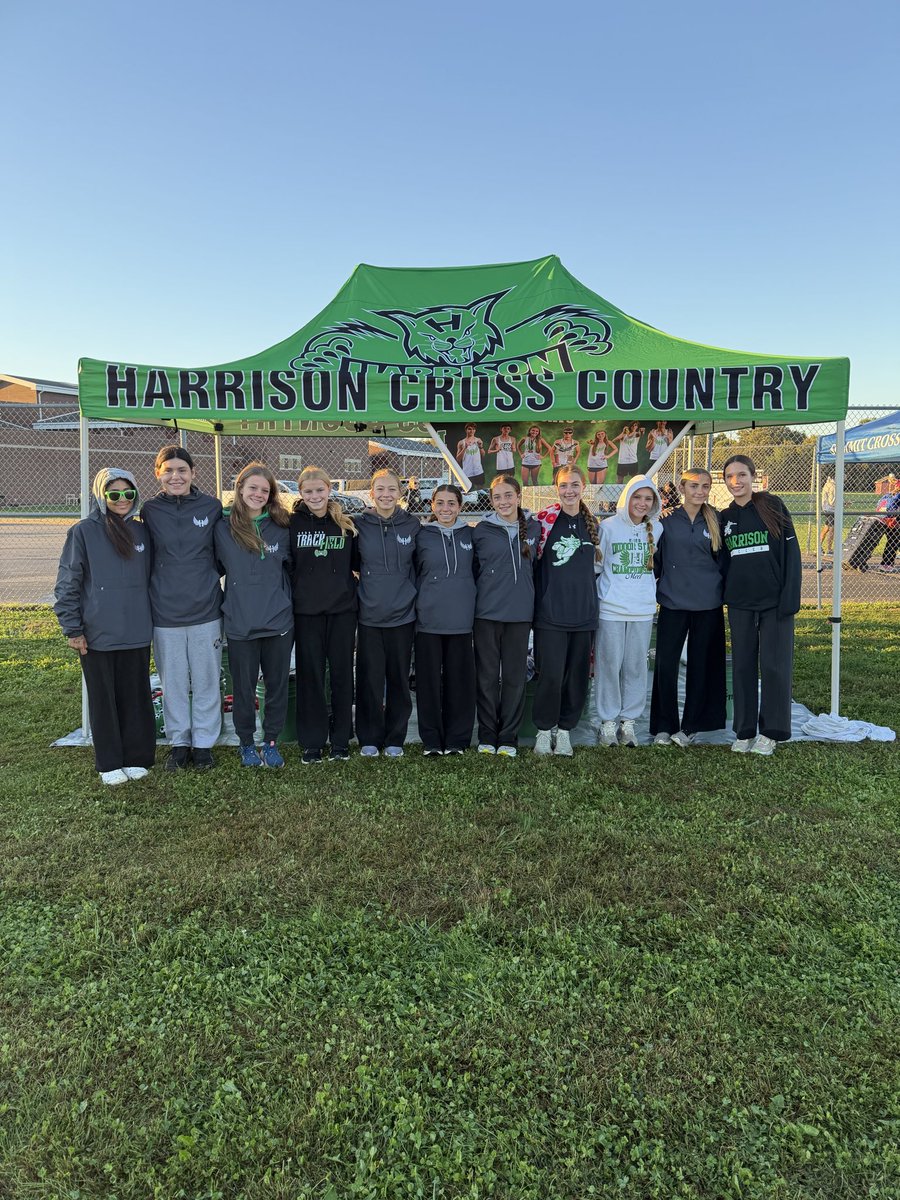HarrisonHSCC's tweet photo. Girls’ XC earned a 4th-place finish with plenty of PRs 🐾 #ThinkBig
Abigail Dunn – 19:34.35 (9th)
Chloe Butler – 19:56.74
Trista Connelly – 20:27.63
Ella Russell – 20:35.25
Caragan Connelly – 20:38.39
Peyton Reid – 20:59.10
McKenzie Holiday – 24:34.40
Limar Sahlaoui – 25:25.15 https://t.co/fV7O1bVhzD