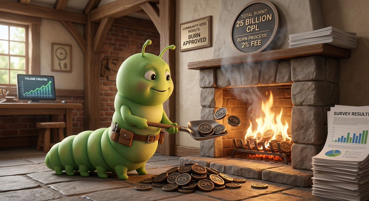 TONICASHWORLD's tweet photo. 🔥 **The community has spoken!**

Following your vote on our latest poll, **$50 worth of CPL tokens** (approx. **25 billion tokens**) were permanently burned today! 💥

This operation was carried out through strategic buy and sell transactions, taking advantage of our mechanism: **a 2% automatic burn on every buy and sell**. The result? Tokens reduced and volume created! 📊🚀

Caterpillar CPL keeps moving forward for eternity! 🐛🐛🌳🌳

@CPLTOKEN
#CPL #Crypto #TokenBurn #CryptoCommunity #MemeCoin