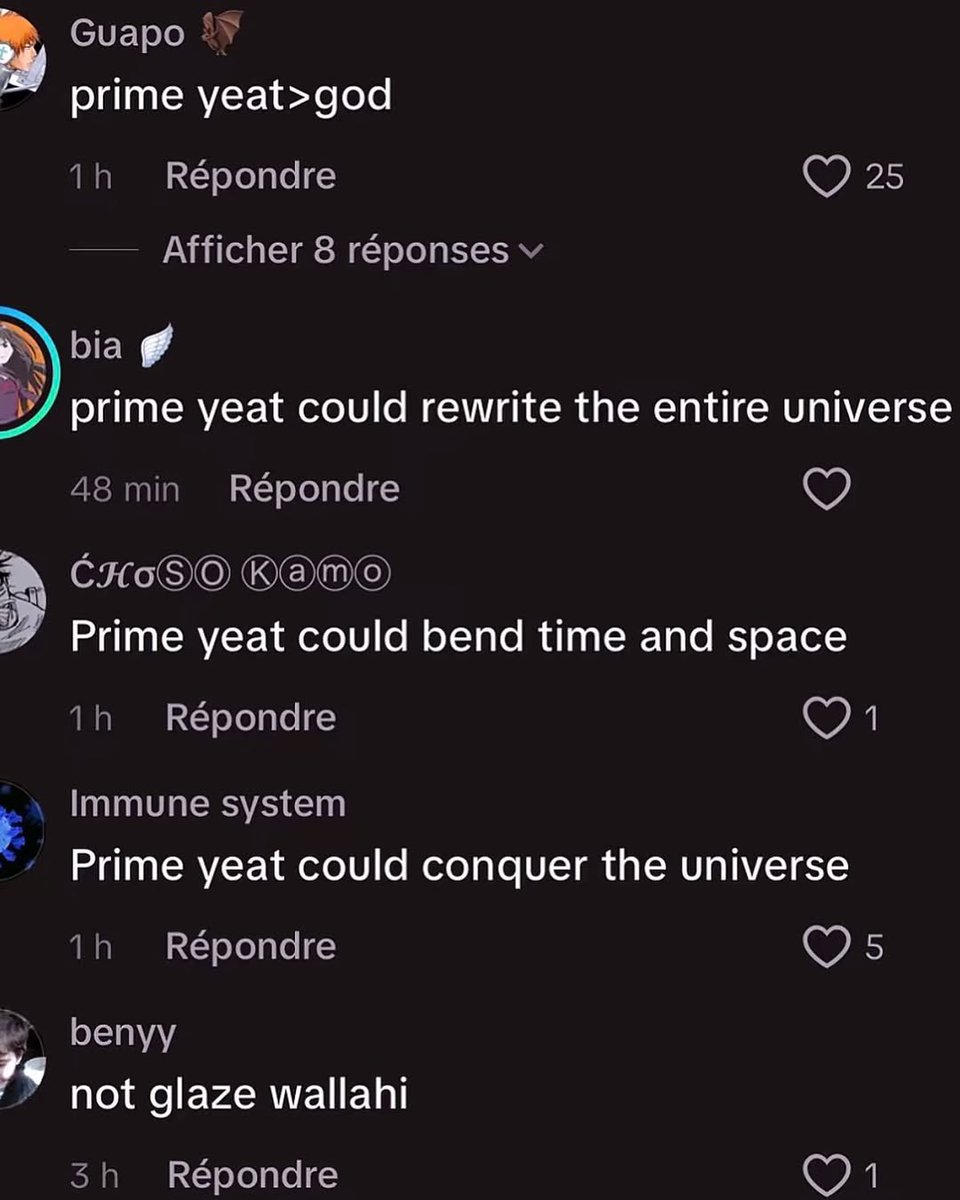 YeatEmpire's tweet photo. These TikTok comments about “Prime Yeat” are insane😭🔥 https://t.co/MF9Nfyj9vW