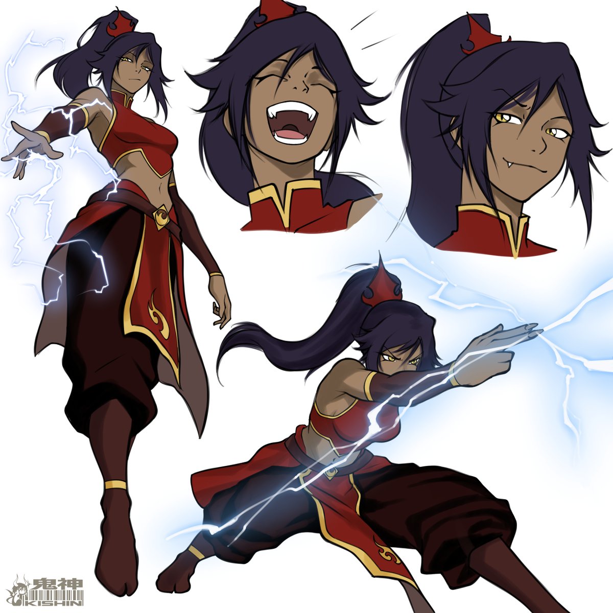 kishinUCH's tweet photo. from the noble clans of the fire nation: the lightning bending master yoruichi shihouin ⚡️ https://t.co/CcywBAIZVh