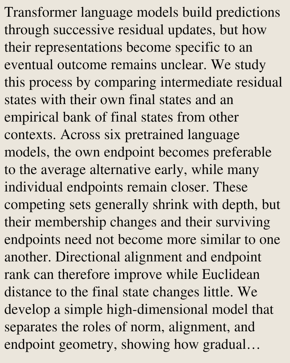 HEI's tweet photo. The Geometry of Inference in Transformer Residual Streams

Timur Mudarisov, Mikhail Burtsev, Radu State
https://t.co/dT4bvthtwC [𝚌𝚜.𝙲𝙻 𝚌𝚜.𝙻𝙶] https://t.co/ylQUIhYCCh