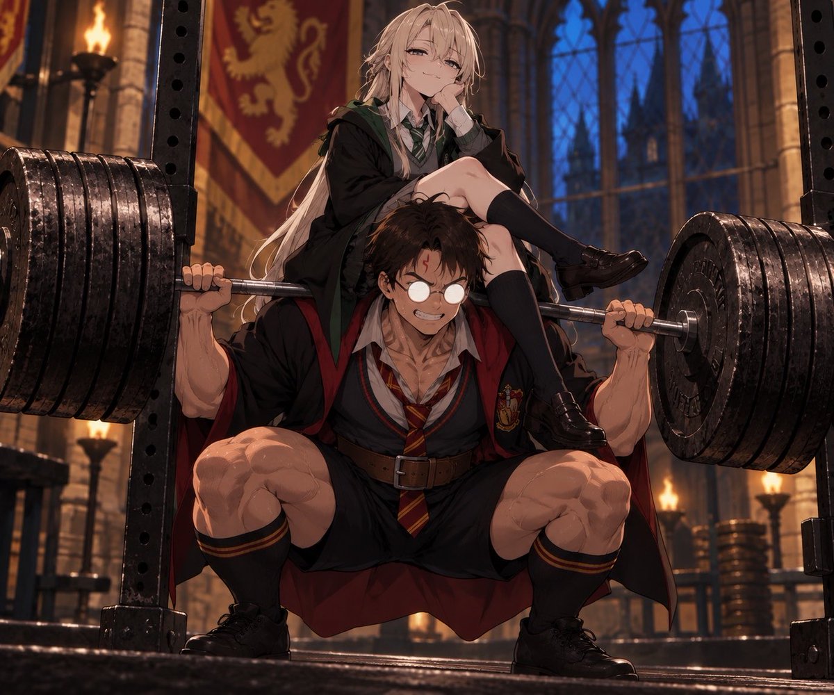 TheRealRamune's tweet photo. personally, i think malfoid should be in the same reality as harry spotter, the boy who lifted, instead of regular twink harry https://t.co/goOWCvTg4E