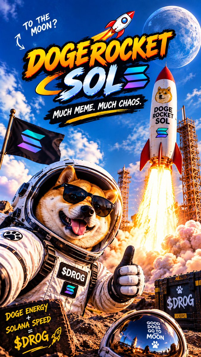 CryptonyX7's tweet photo. 🚀 MEET DOGE ROCKET 🐕🚀
A fresh meme project is entering the Solana universe. 👀
🐕 Doge energy
🚀 Rocket vibes
😂 Meme culture
⚡ Solana
🪙 $DROG
Early project. Fresh community. Let’s see where this rocket goes.
Follow @DogeRocketSol0 for updates. 👀
#DogeRocket #DROG #Solana #Memecoin #Crypto