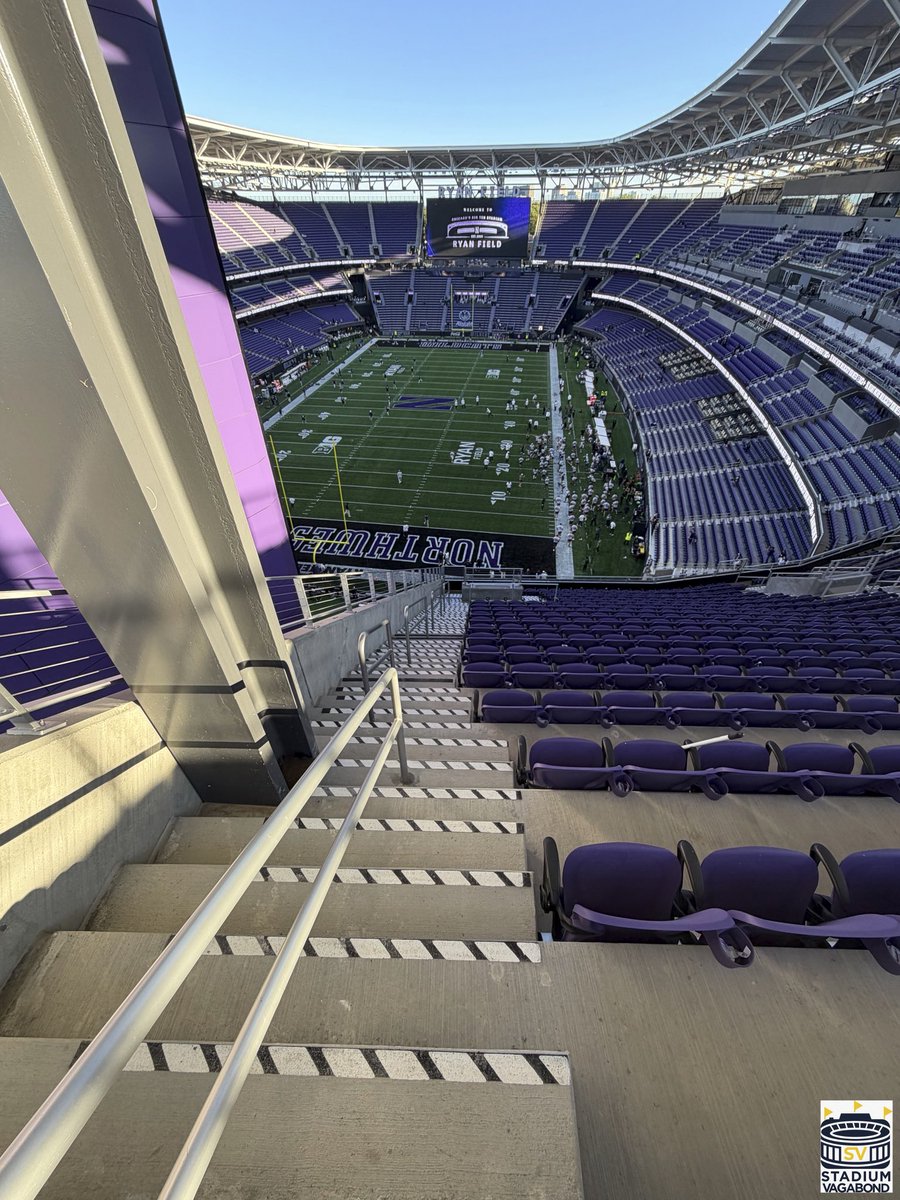 StadiumVagabond's tweet photo. 🏟️ It DOES appear that the new Ryan Field, home of the Northwestern Wildcats, has quite a few obstructed-view seats. 👀🟣⚪
📸 Follow https://t.co/8N9oBowBPH for coverage from the new stadium’s historic opening night!
#RyanField #NorthwesternFootball #GoCats #CollegeFootball https://t.co/eMuASvgJWH