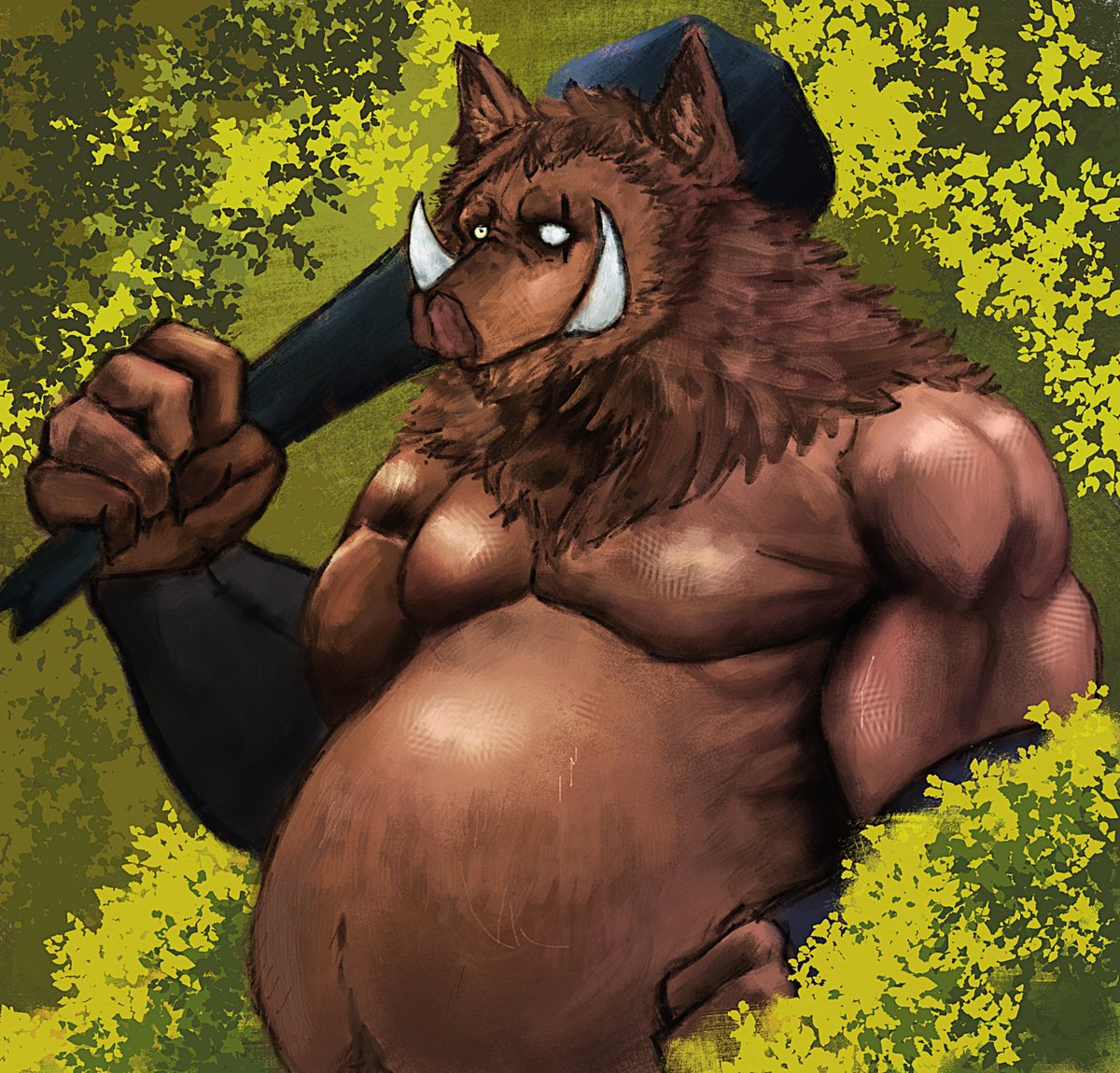 Tobitwo60's tweet photo. Weretober Day 3 - Boar

#weretober2026 #art #challenge #digitalart #weretober https://t.co/E3MvZzf1zM