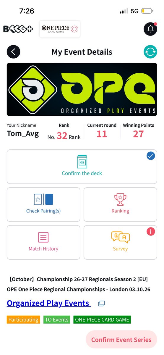 Tom_Avg's tweet photo. TOPPP CUTTT IN LONDON!!!
Very lucky with the rating, let’s see tomorrow in top cut
Playing mihawk, tomorrow list and matchups https://t.co/IHJYD4TL9m