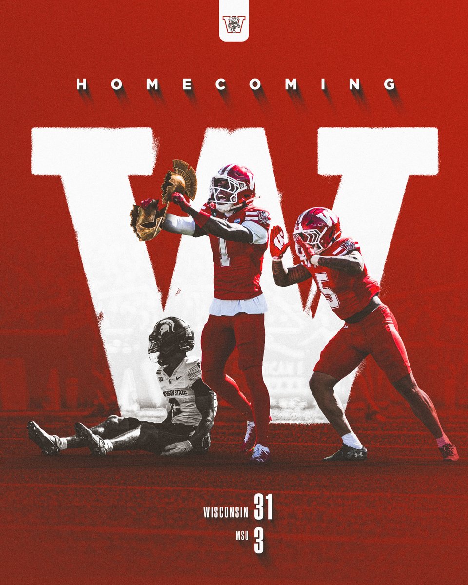 BadgerFootball's tweet photo. No party for Sparty 🫡 https://t.co/J7o9DiFTrl