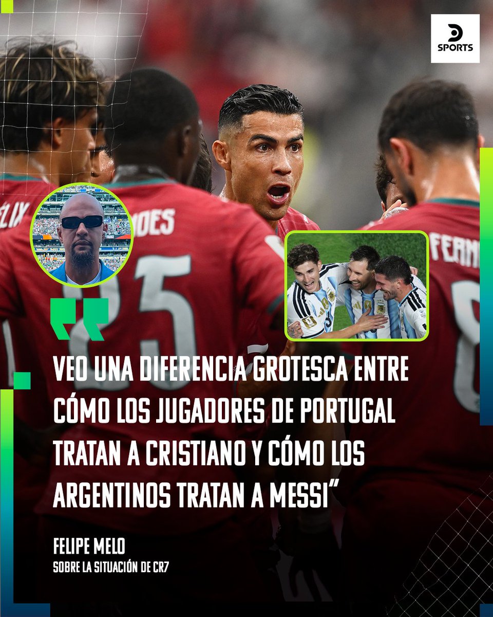 DSports's tweet photo. EL LIKE DE CRISTIANO RONALDO EN MEDIO DE LA POLÉMICA 📲👀🇵🇹

🇧🇷 Felipe Melo mostró su fastidio por la situación que atraviesa el Bicho en la Selección de Portugal y el propio futbolista luso dio "me gusta" a las declaraciones del brasileño en redes. https://t.co/9w87MpPnLh