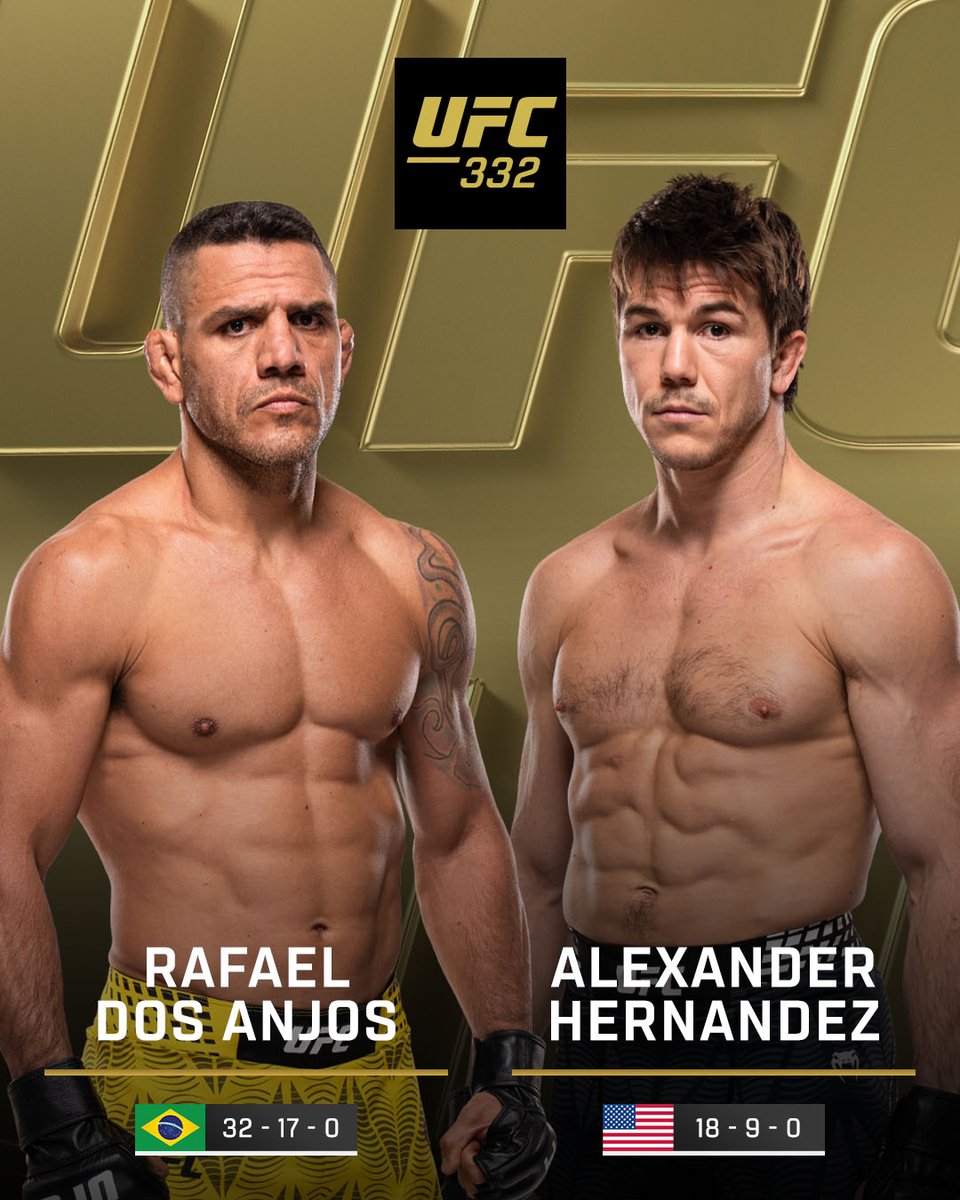 54 UFC fights between them 🤯

@​RdosAnjosMMA vs @​TheGreat155

[ #UFC332 | LIVE NOW on @​ParamountPlus and @​CBS ] 
 [📷](https://pbs.twimg.com/media/HTu8TftbM