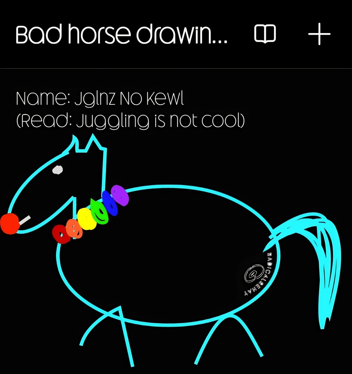 RadicalRenay's tweet photo. @IMPmurderpros #IMPtober Day 3: Clown
I honestly love the name more than the horse tbh. Buuuut, he is still kinda cute with that clown nose. :] https://t.co/efsfnUdiip